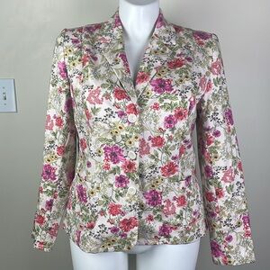 JM Collection Spring Floral Print Blazer